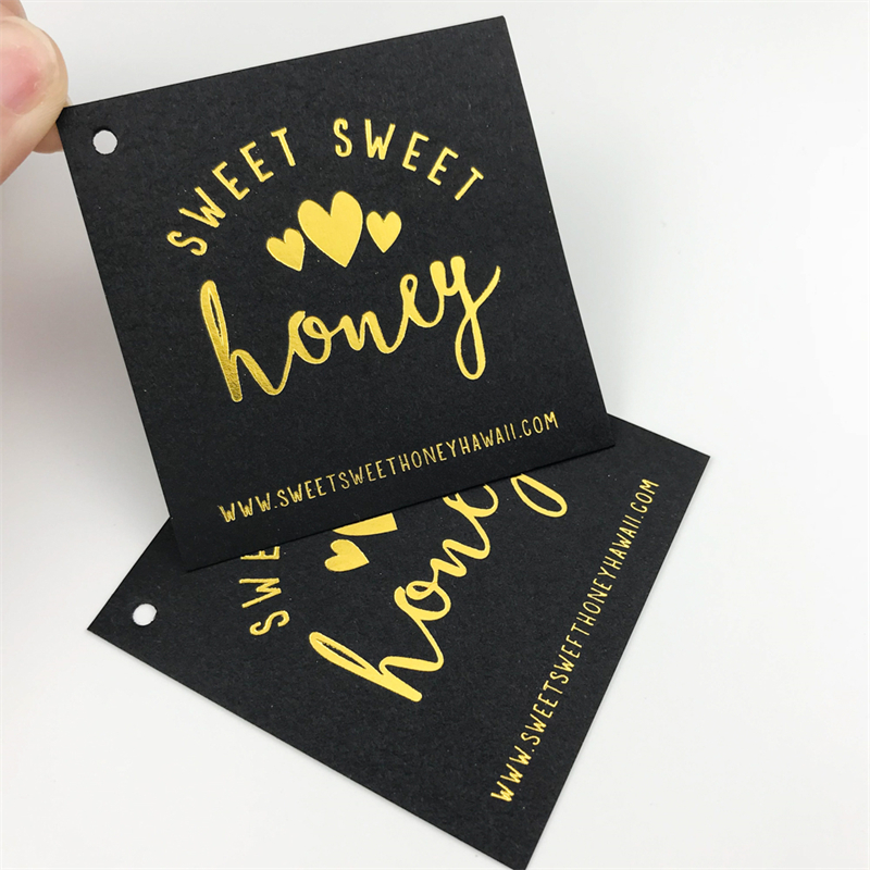 Black Matte Cardstock Garment Hang Tags