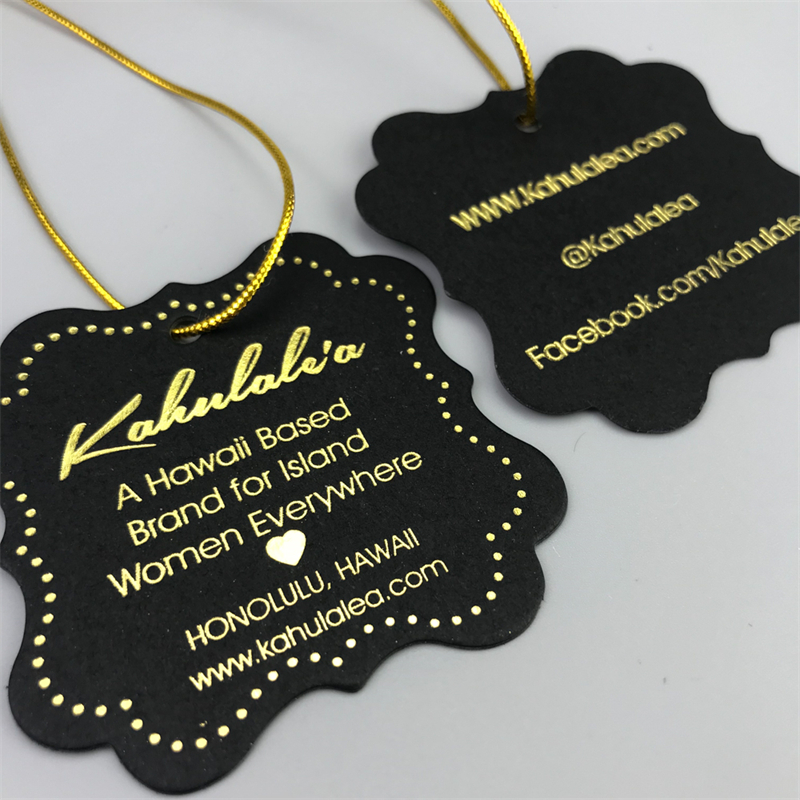 Black Matte Cardstock Garment Hang Tags