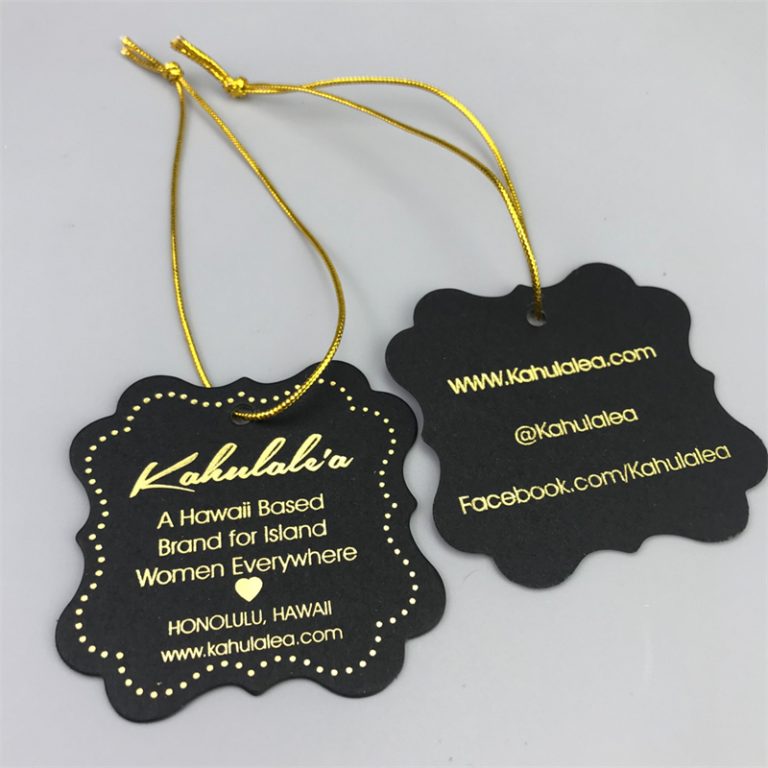 Black Matte Cardstock Garment Hang Tags