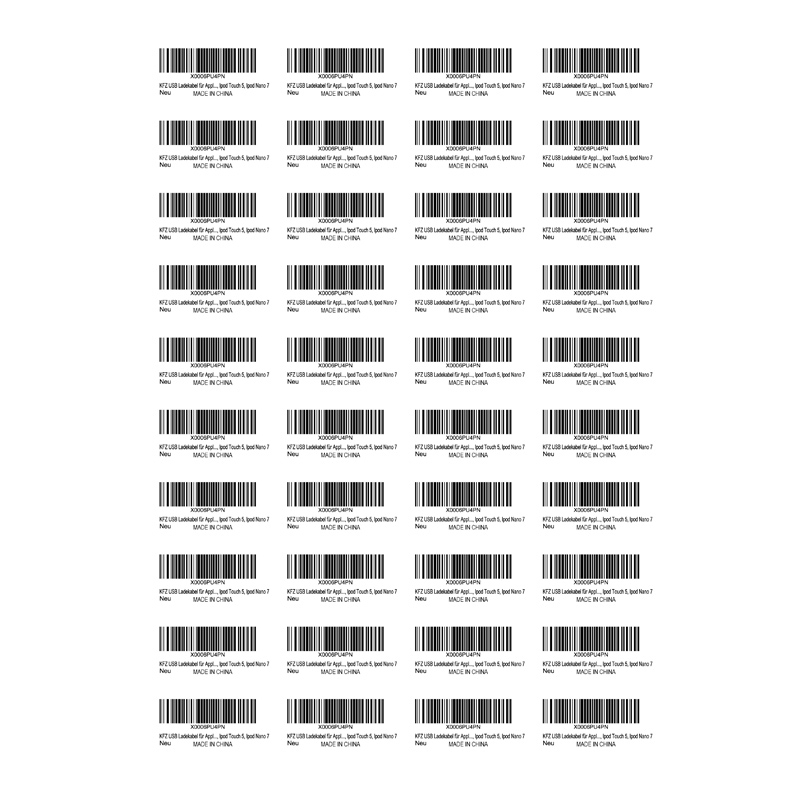Wholesale a4 size paper barcode label