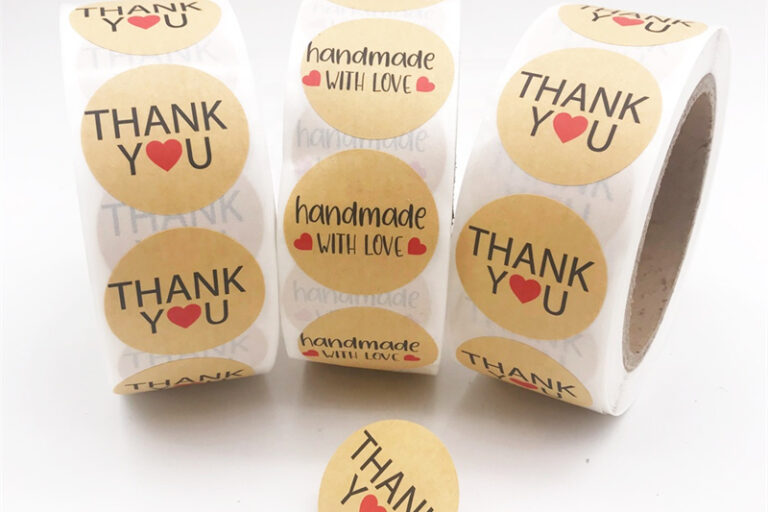 4 Self Adhesives Thank You Round Label Sticker (5)