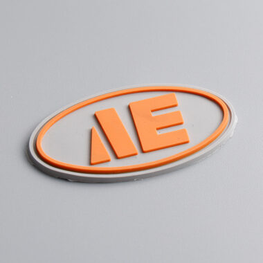Factory direct 3D PVC clothing label with embossed logo