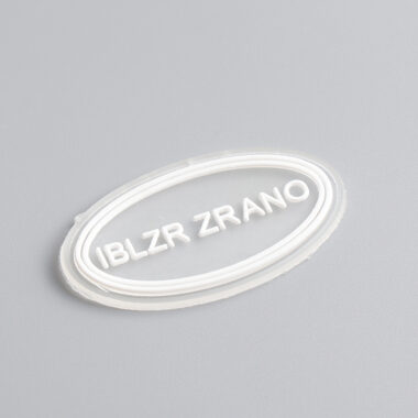 Factory direct 3D PVC clothing label with embossed logo
