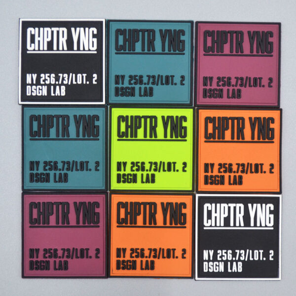 3D PVC clothing label with embossed logo design