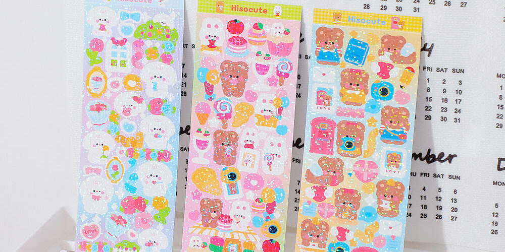 Anime Sticker Sheet Manufacturer Custom Cute Stickers (6) Cartoon anime sticker sheet with sweet decorative designs