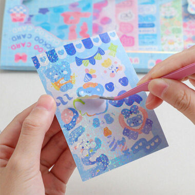 Factory direct cartoon cute sticker sheet with colorful prints