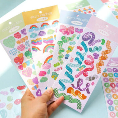 Factory direct cartoon cute sticker sheet with colorful prints