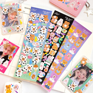 Factory direct cartoon cute sticker sheet with colorful prints