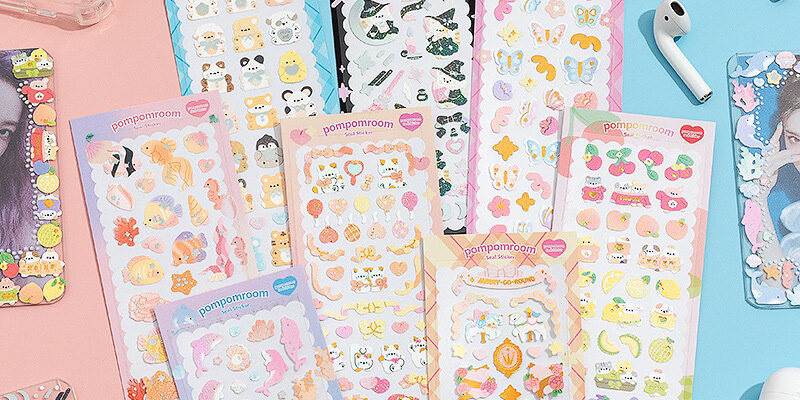 Factory direct cartoon cute sticker sheet with colorful prints