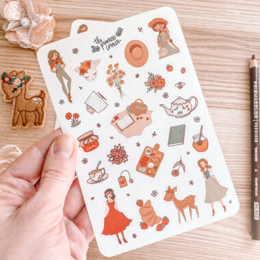 Factory direct cartoon cute sticker sheet with colorful prints