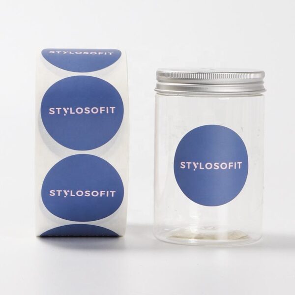 Custom waterproof sticker roll for cosmetic jars