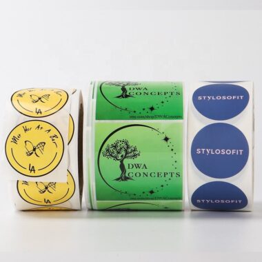 Custom waterproof sticker roll for cosmetic jars