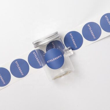 Custom waterproof sticker roll for cosmetic jars