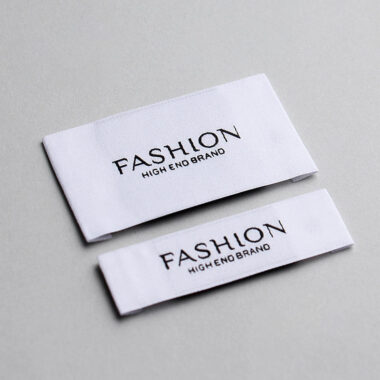 High-quality clothing label with custom brand logo