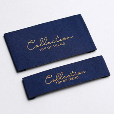 High-quality clothing label with custom brand logo