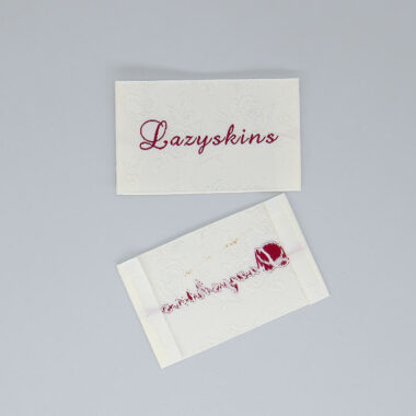 High-quality clothing label with custom brand logo