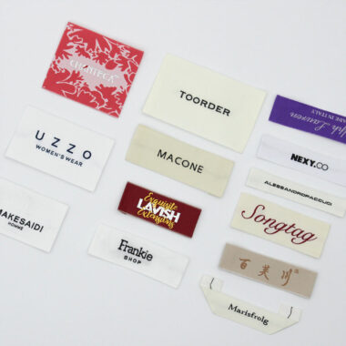 High-quality clothing label with custom brand logo