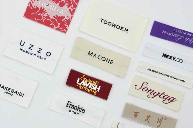 High-quality clothing label with custom brand logo