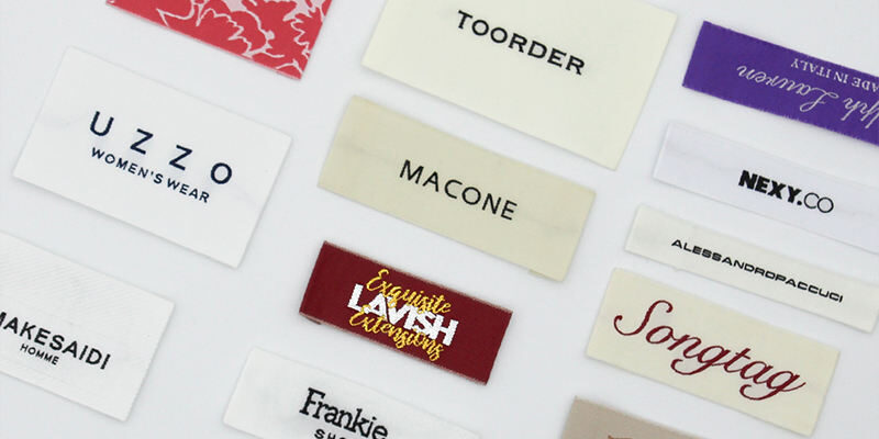 High-quality clothing label with custom brand logo