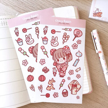 Bulk decorative sticker sheet with cute designs