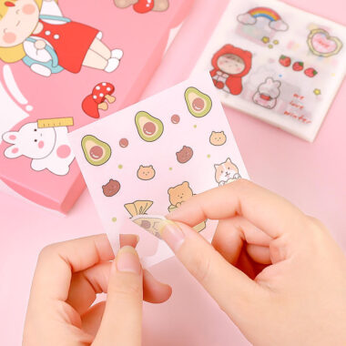 Bulk decorative sticker sheet with cute designs