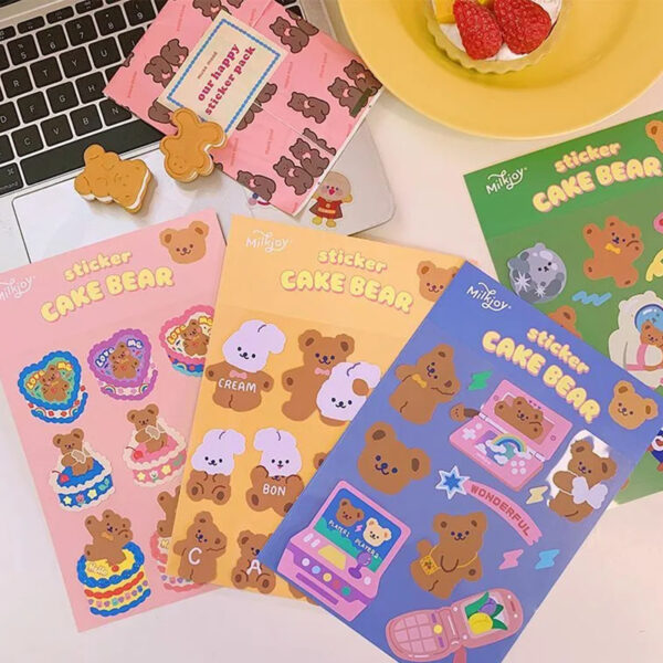 Bulk decorative sticker sheet with cute designs