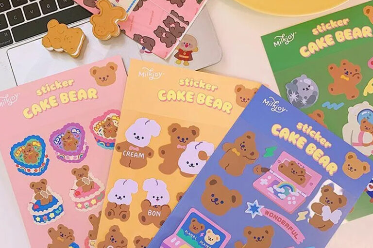 Bulk decorative sticker sheet with cute designs