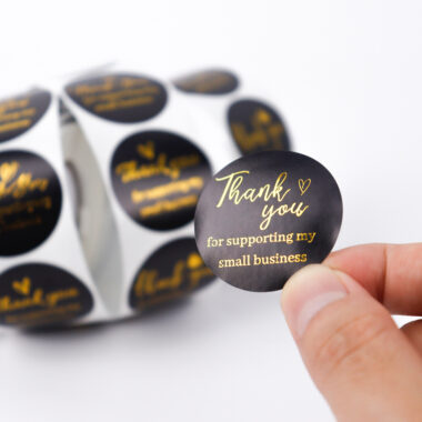 Custom waterproof self-adhesive labels with logo