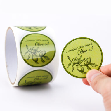 Custom waterproof self-adhesive labels with logo