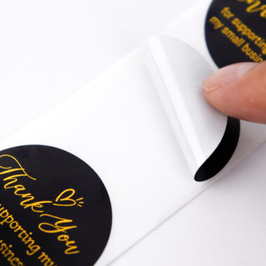Custom waterproof self-adhesive labels with logo