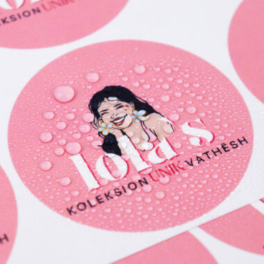 Custom waterproof self-adhesive labels with logo