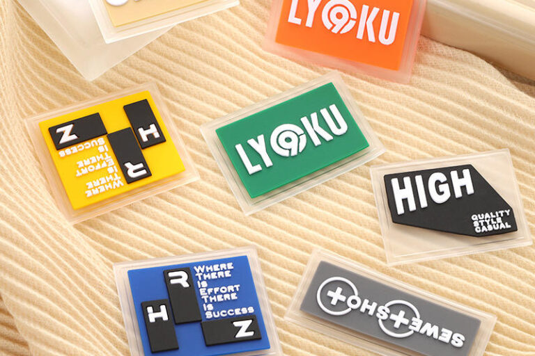 Custom PVC clothing label with personalized brand logo