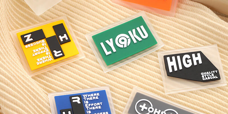 Custom PVC clothing label with personalized brand logo
