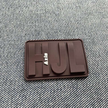 Custom PVC clothing label with personalized brand logo