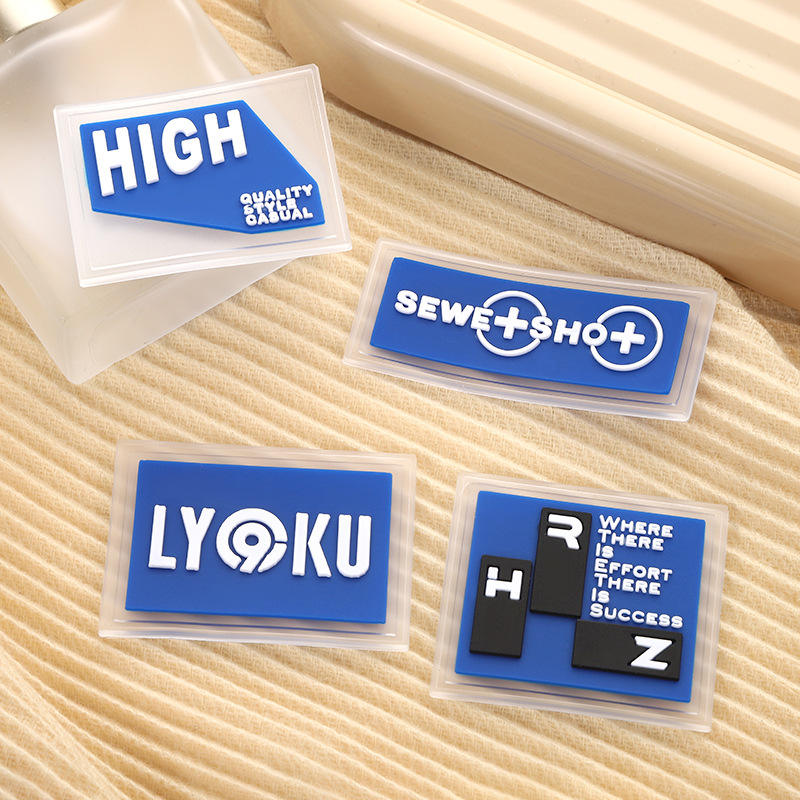 Custom PVC clothing label with personalized brand logo