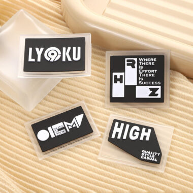 Custom PVC clothing label with personalized brand logo