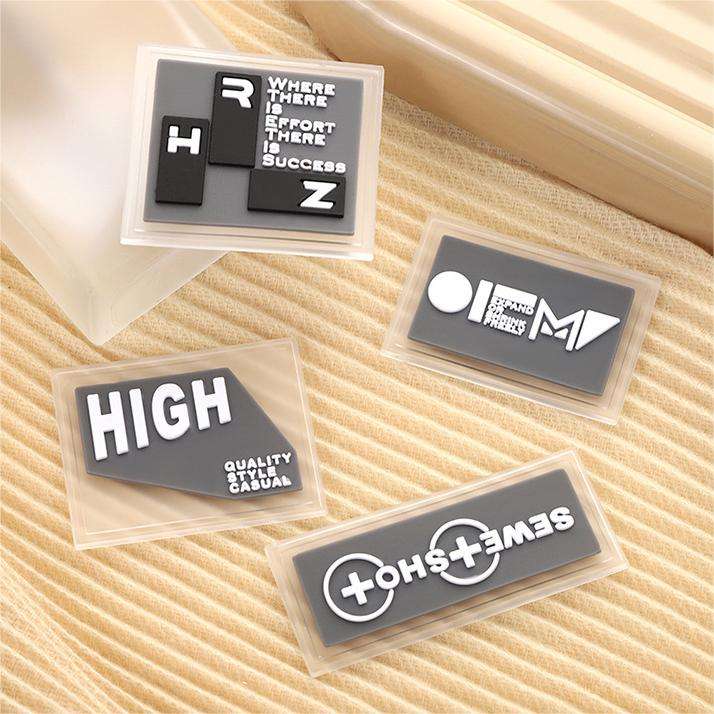 Custom PVC clothing label with personalized brand logo
