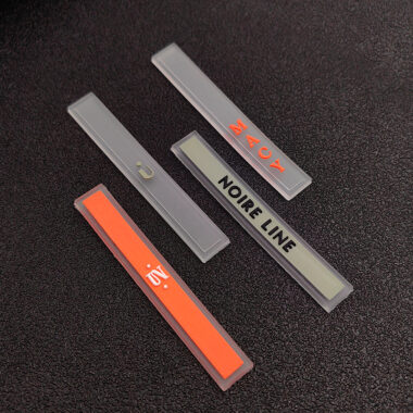 Wholesale custom PVC clothing label with brand logo