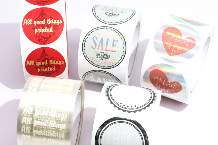 High-quality custom printed adhesive labels