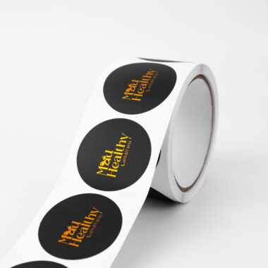 Waterproof custom round self-adhesive labels with logo