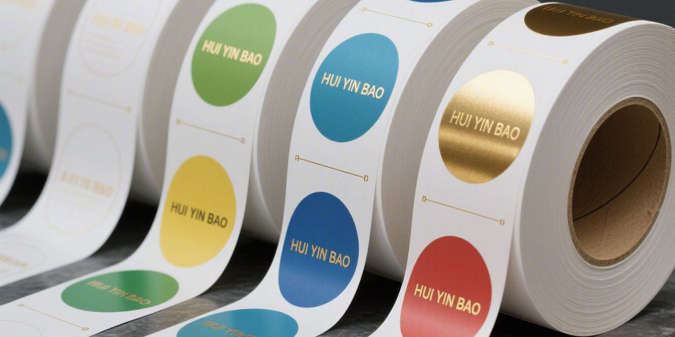 Waterproof custom round self-adhesive labels with logo