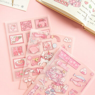 Custom decorative cute sticker sheet with personalized design