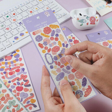 Custom decorative cute sticker sheet with personalized design