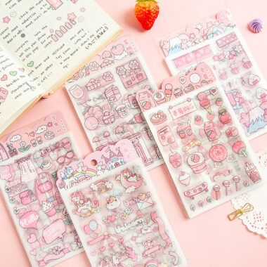 Custom decorative cute sticker sheet with personalized design