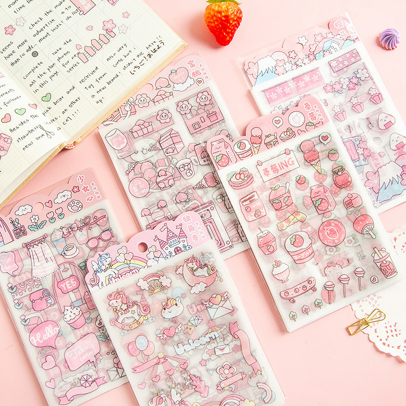 Custom decorative cute sticker sheet with personalized design