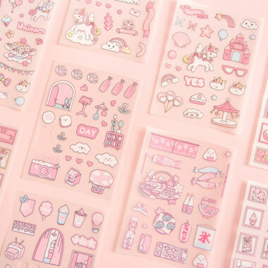 Custom decorative cute sticker sheet with personalized design