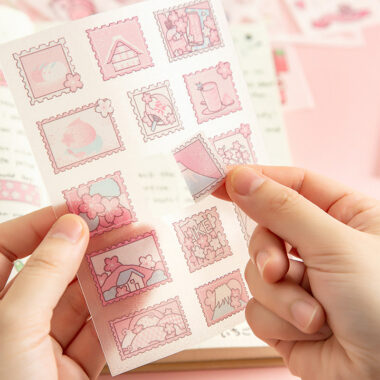 Custom decorative cute sticker sheet with personalized design