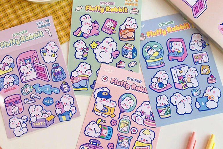 Custom decorative cute sticker sheet with personalized design