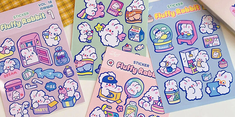 Custom decorative cute sticker sheet with personalized design