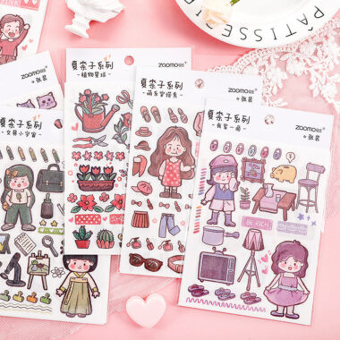Custom decorative cute sticker sheet with personalized design